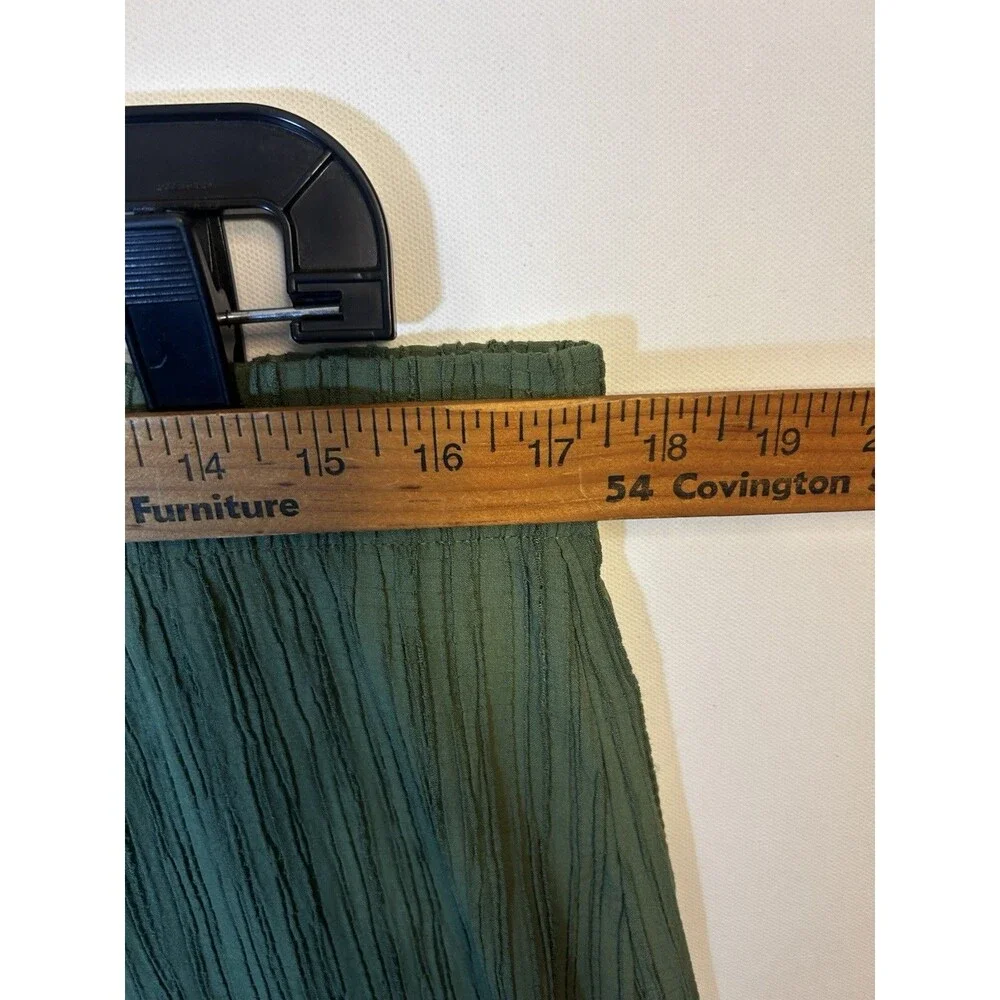 Jones New York Signature Green Textured Knit 2pc Set V-Neck Sleeveless L Texture